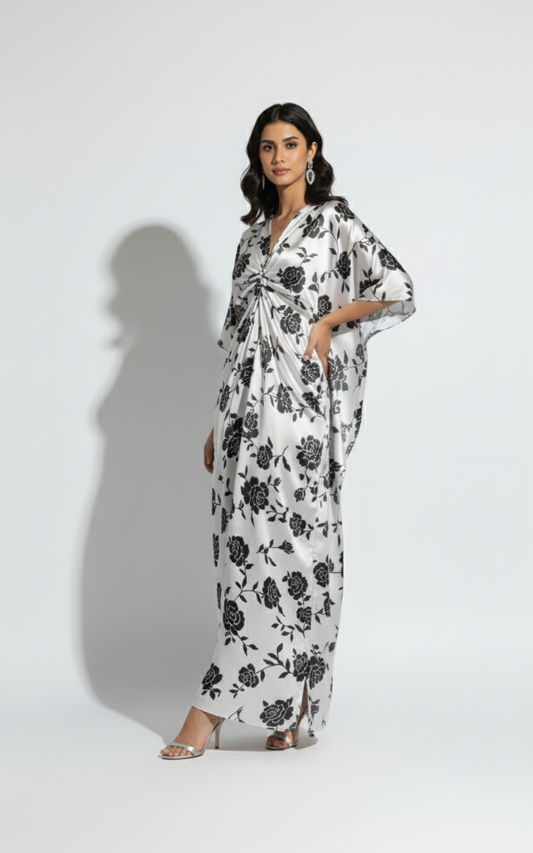 Floral Silk Kaftan