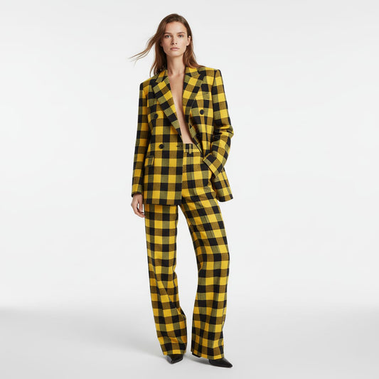 Yellow Plaid Flannel Suit