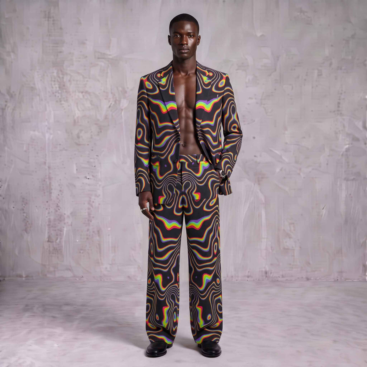 Abstract Wave Men's Suit