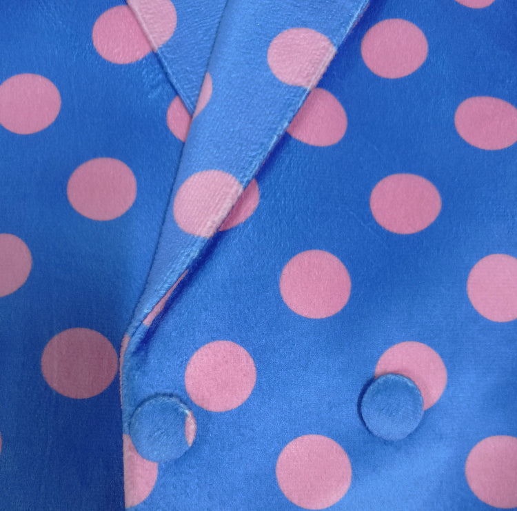 Polka Dot Velvet Power Suit