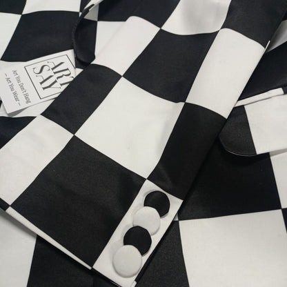 Bold Checkered Printed Suit