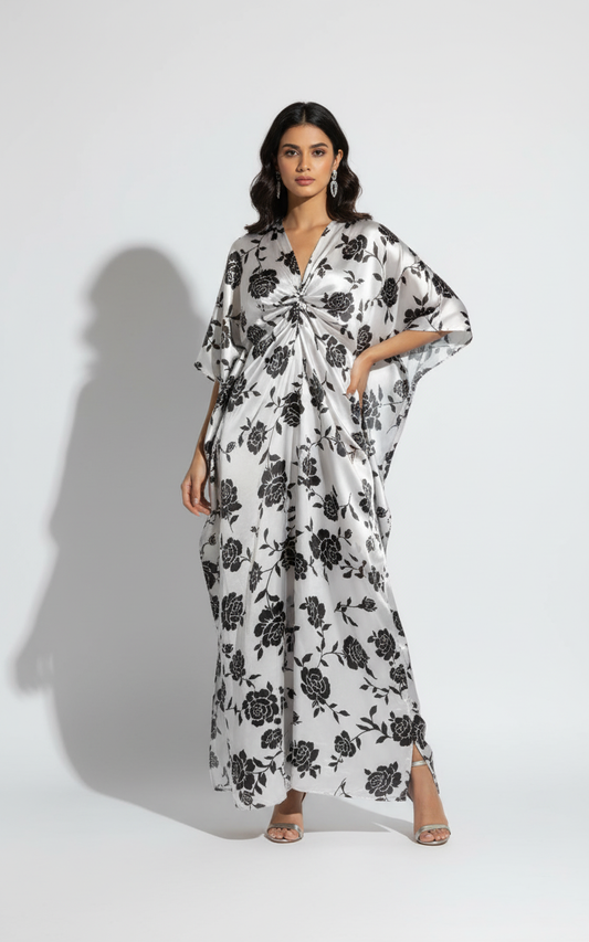 Floral Silk Kaftan