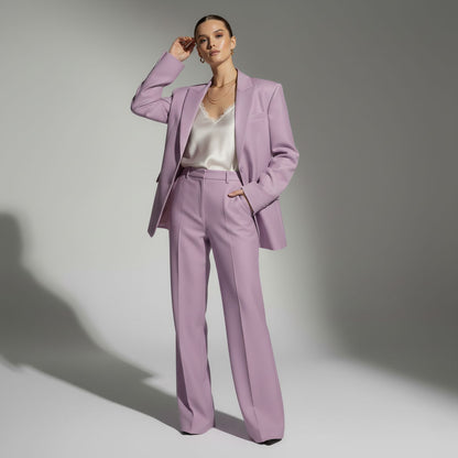 Lilac Blazer & Wide Leg Pants