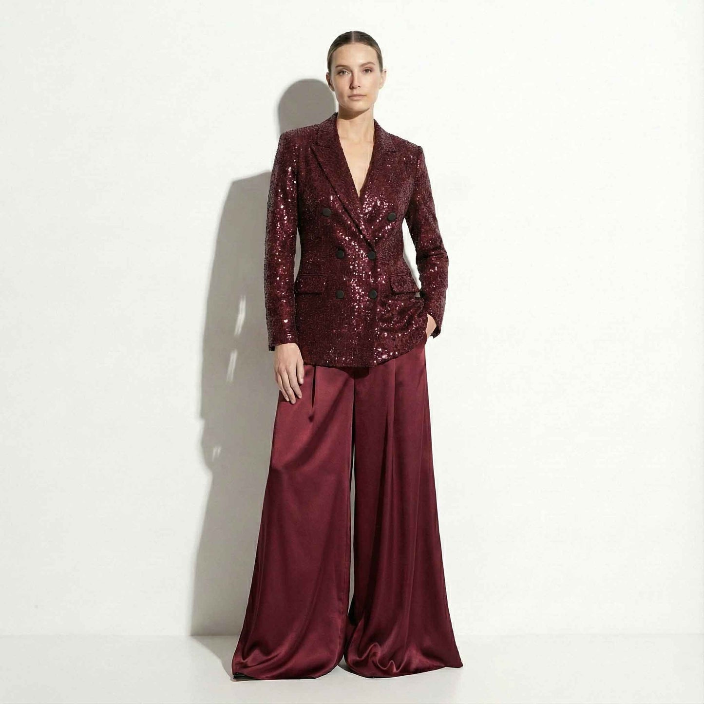 Sequin Suit Women & Wide Leg Palazzo Set Custom Tailored