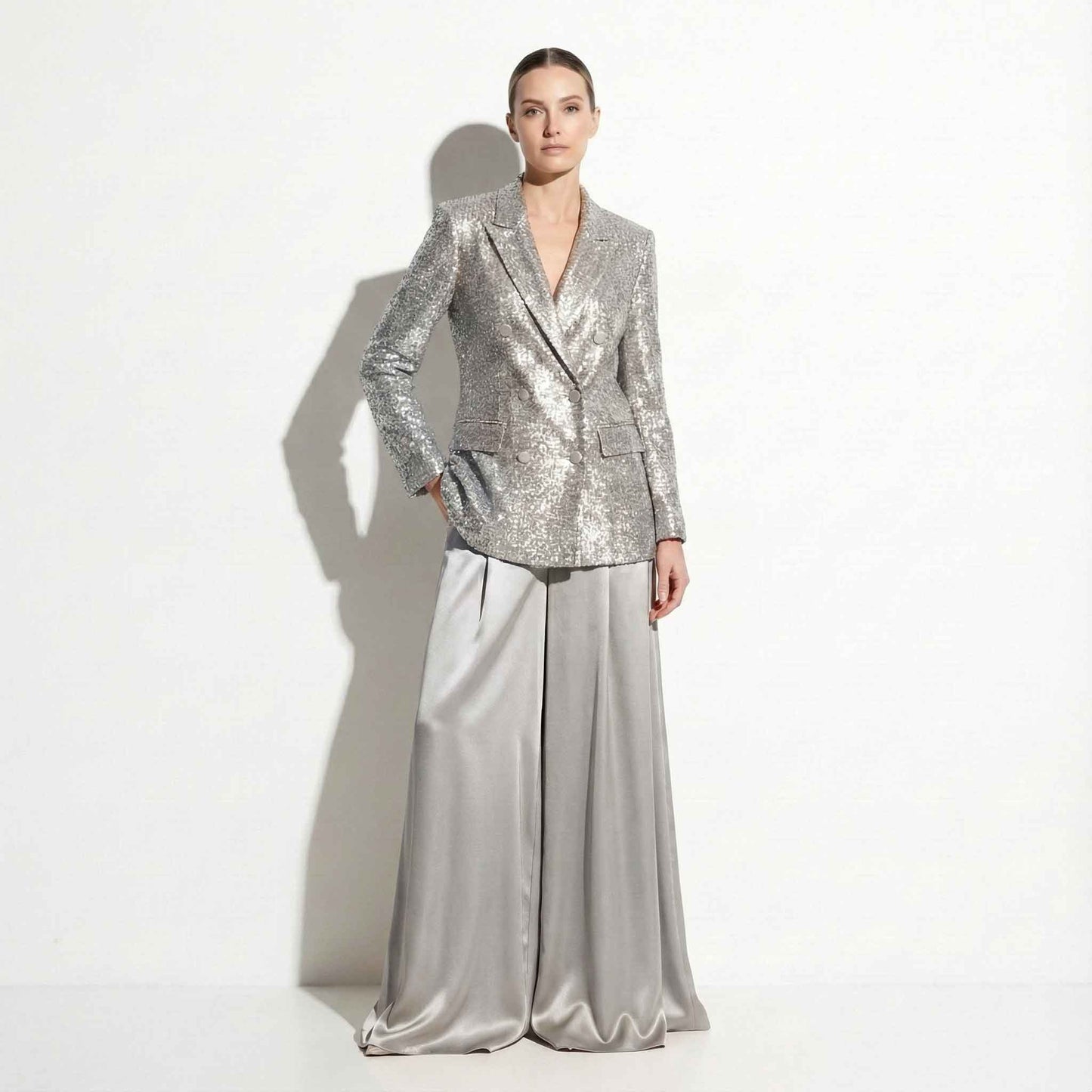 Sequin Suit Women & Wide Leg Palazzo Set Custom Tailored