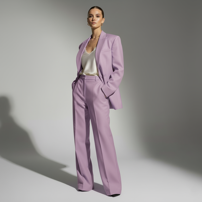 Lilac Blazer & Wide Leg Pants