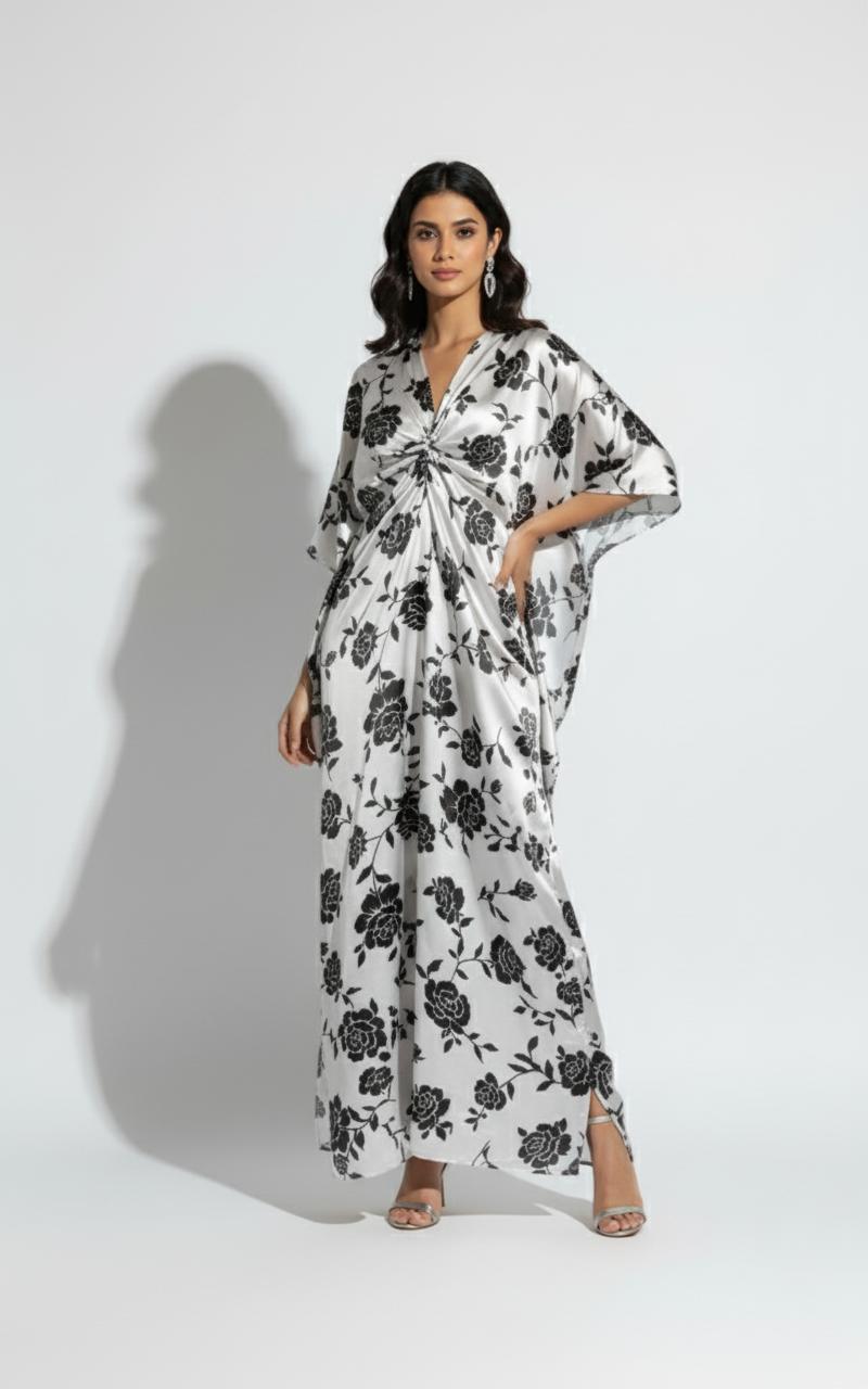 Floral Silk Kaftan