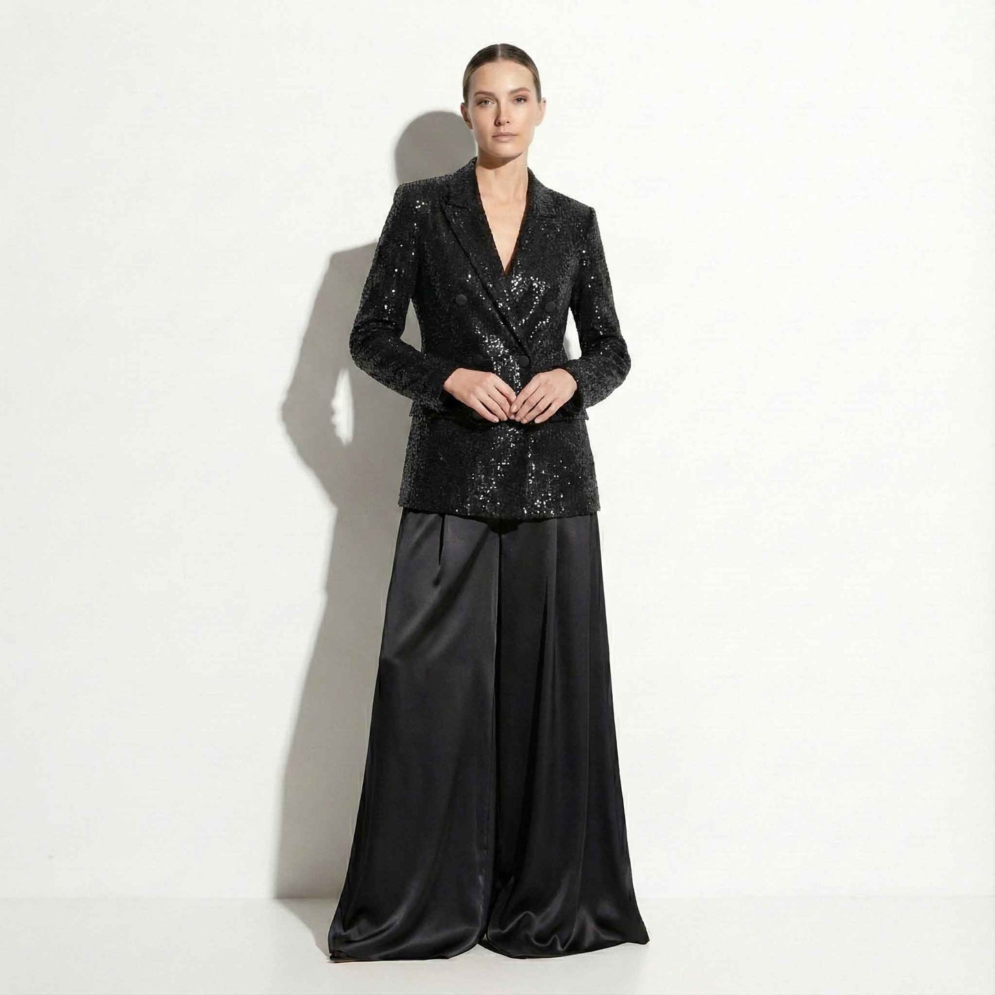 Sequin Suit Women & Wide Leg Palazzo Set Custom Tailored