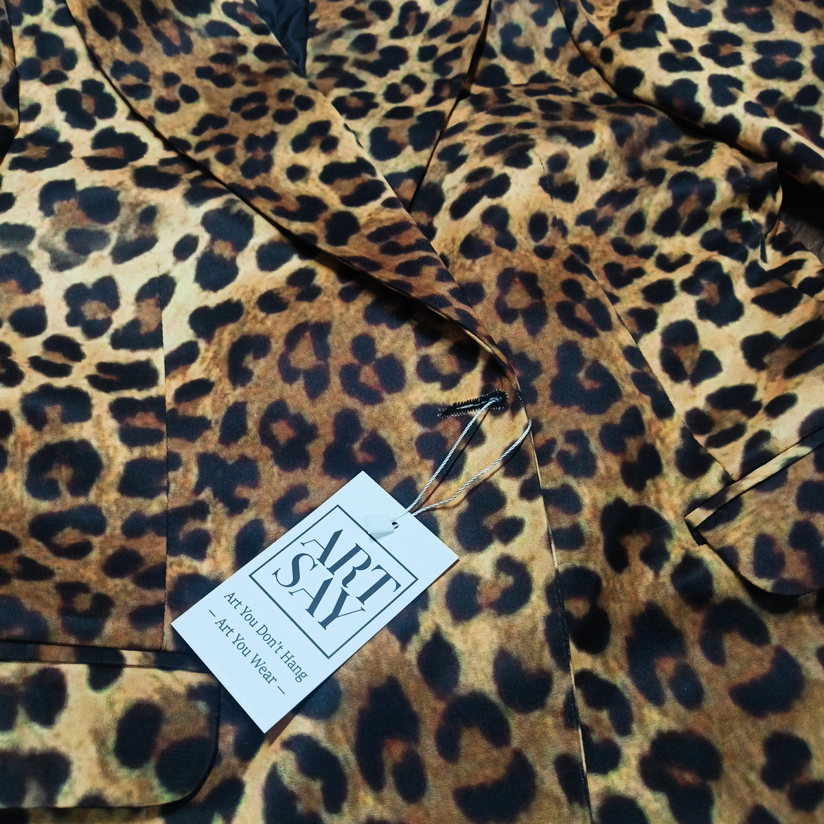 Leopard print palazzo set, back view - ARTSAY