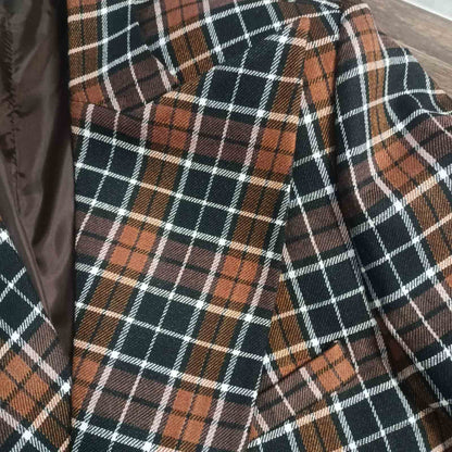 Plaid power suit, back view - ARTSAY