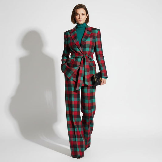 Tartan Flannel Suit Set