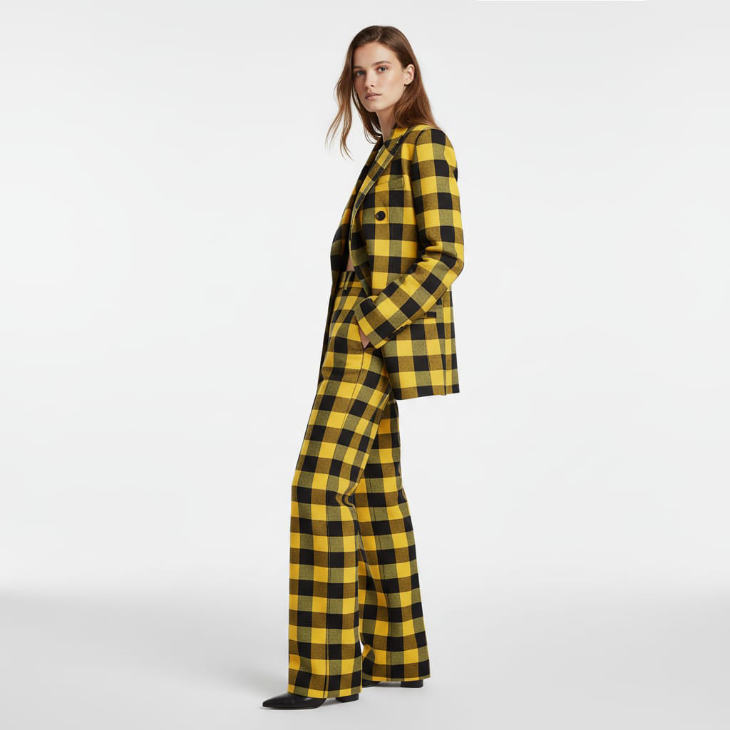 Yellow Plaid Flannel Suit
