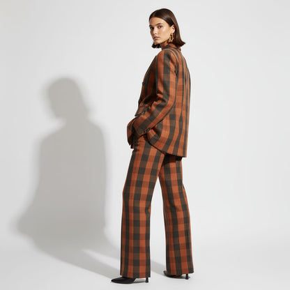 Flannel Brown Check Suit