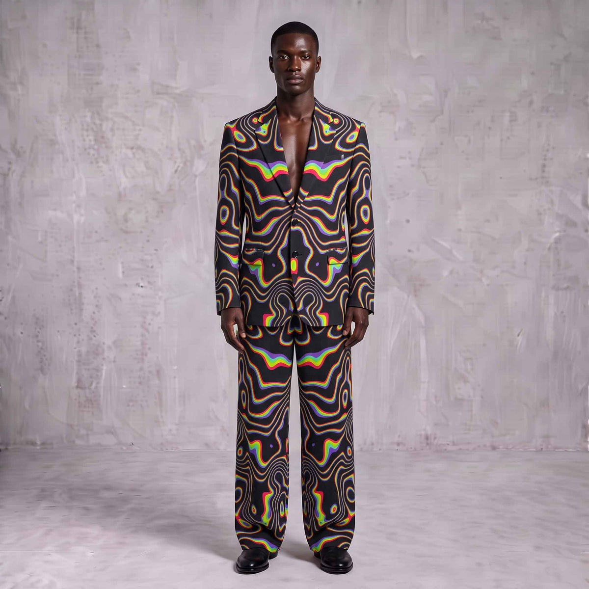 Abstract Wave Men's Suit