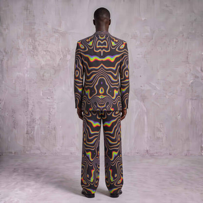 Abstract Wave Men's Suit