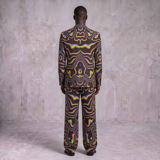 Abstract Wave Men's Suit