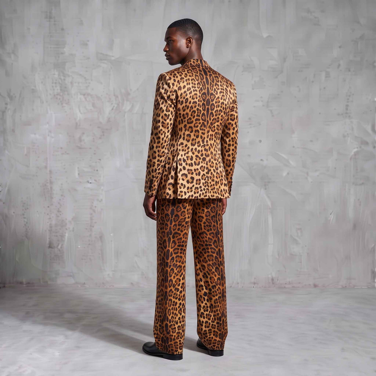 Leopard Print Men's Suit