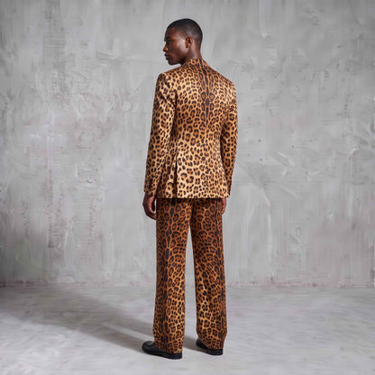 Leopard Print Men's Suit