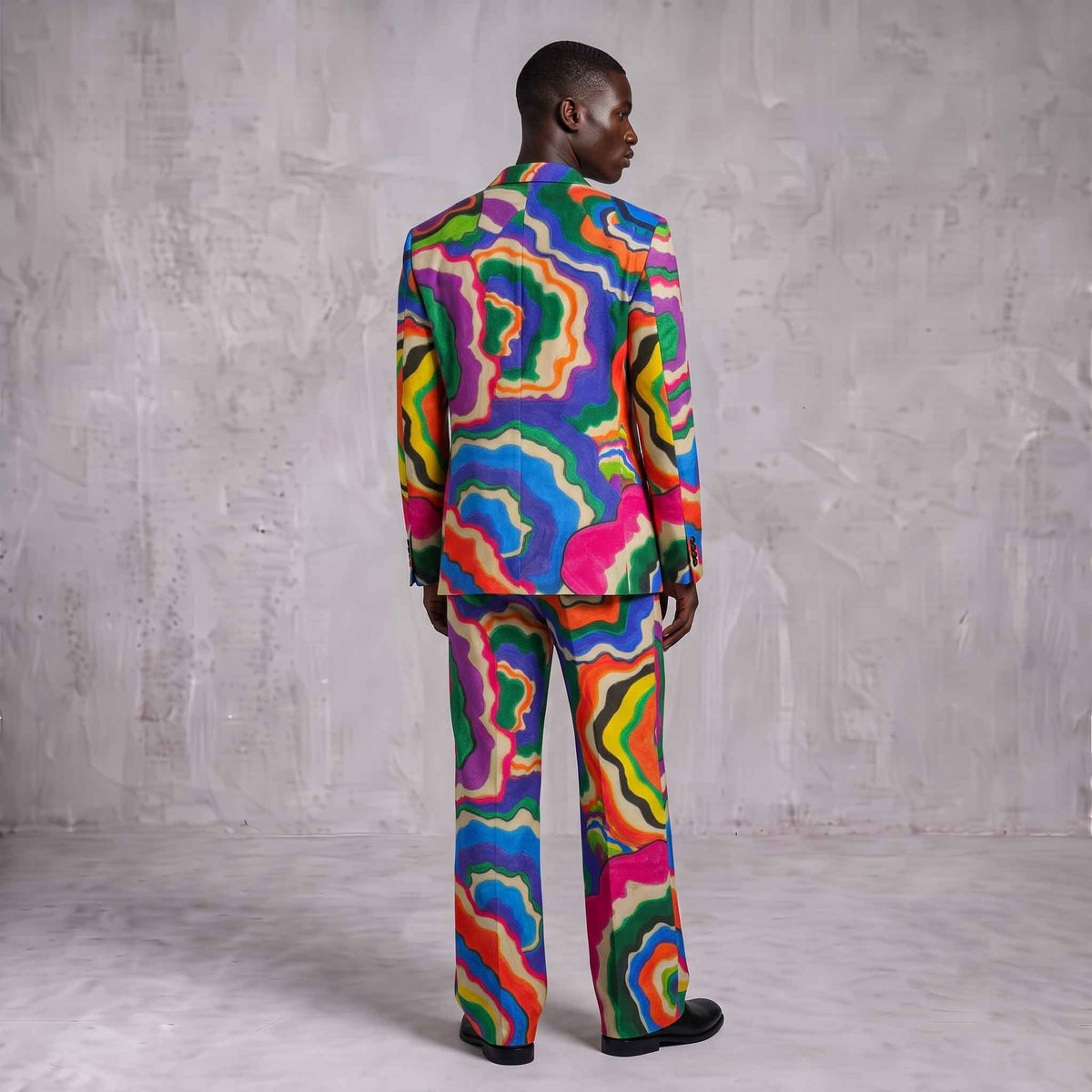 Multicolor Abstract Men's Suit