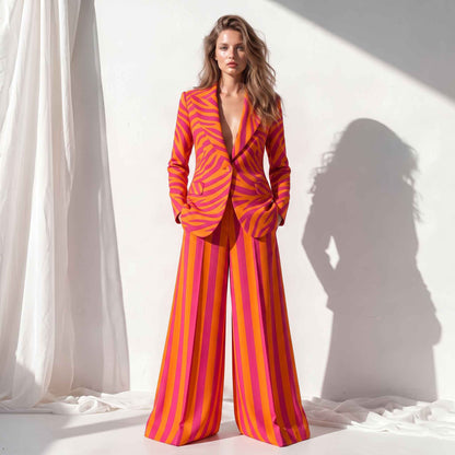 Sunset Blazer & Wide-Leg Trouser Co-ord Set