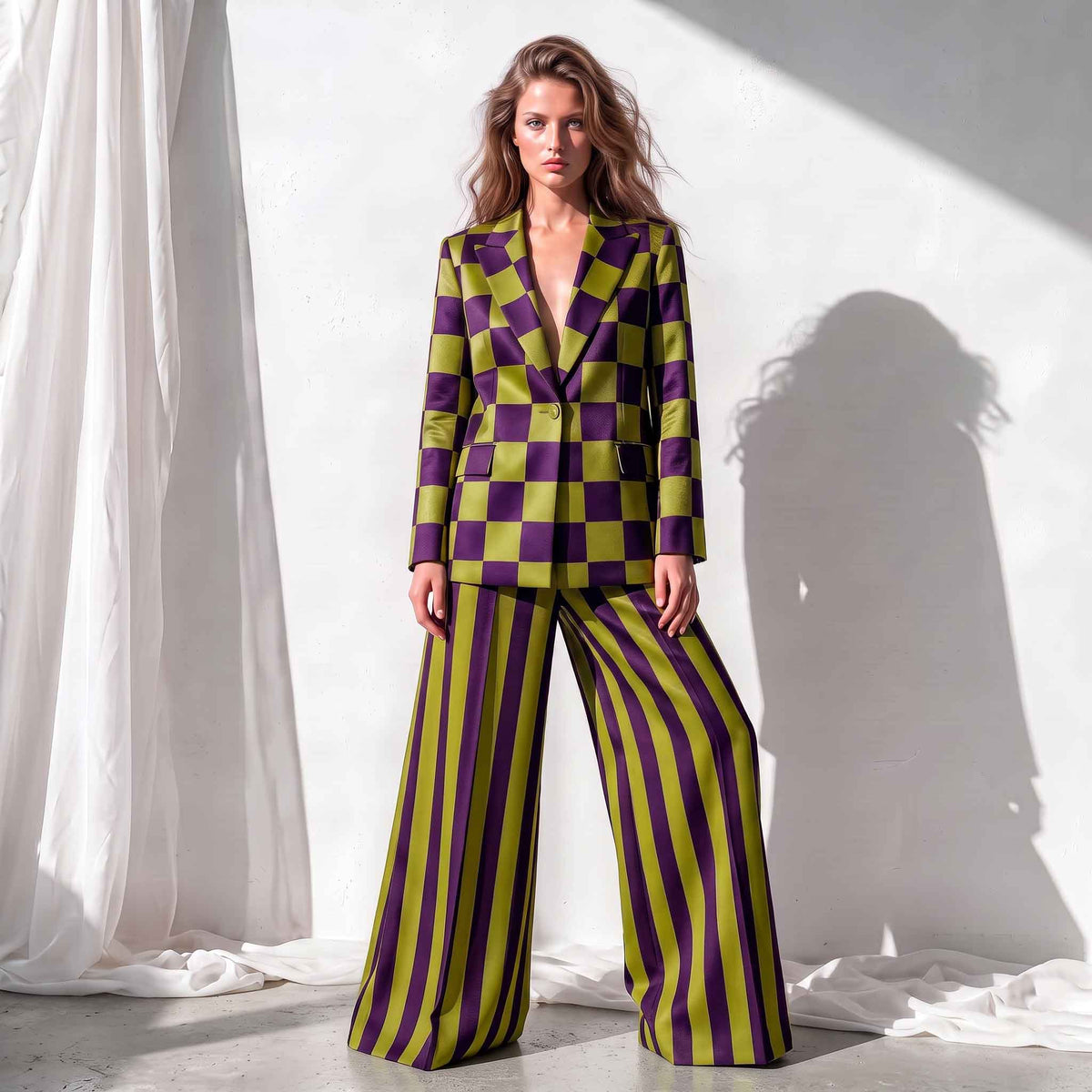 The Chroma Check Pant Suit
