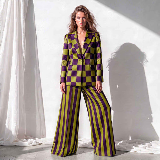 The Chroma Check Pant Suit