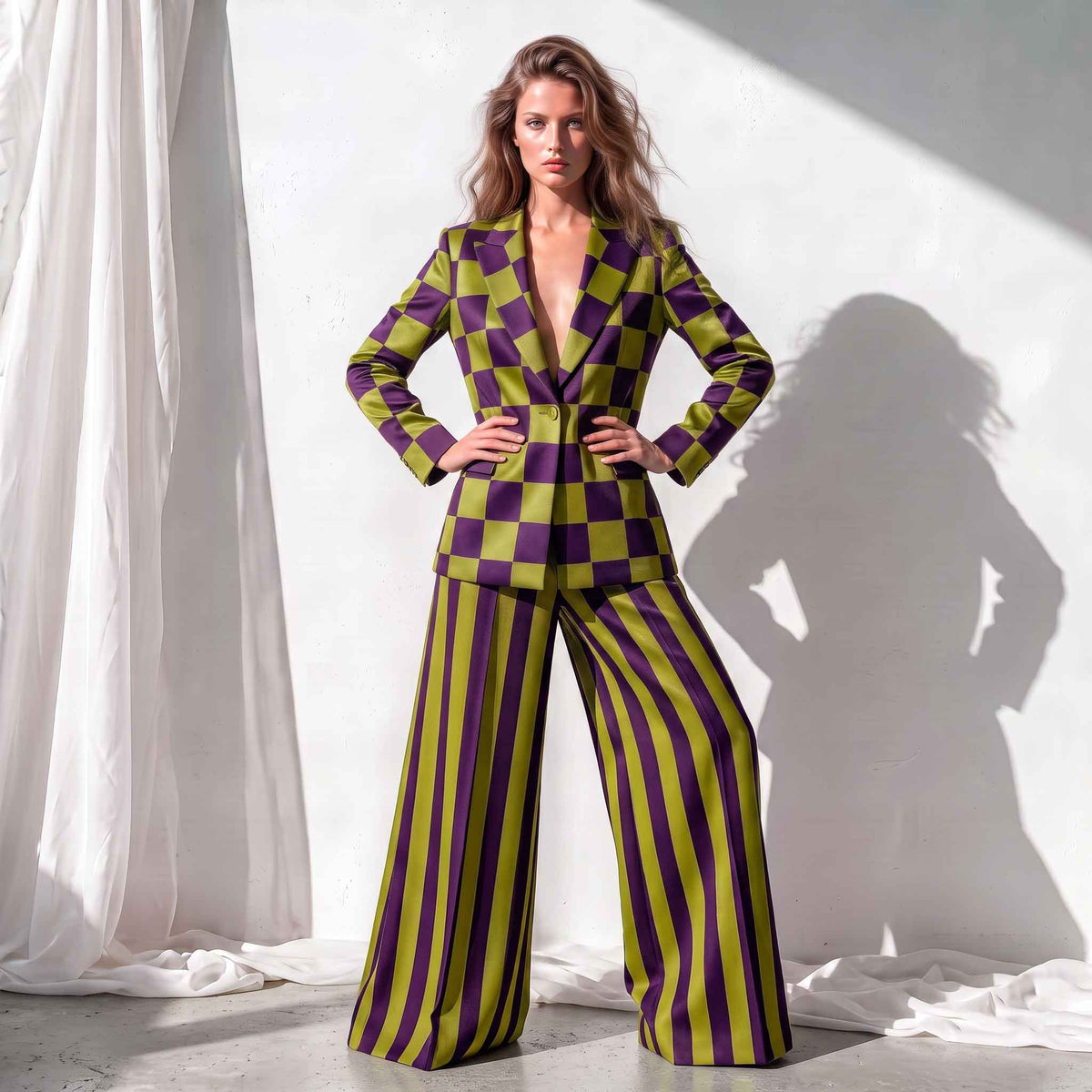 The Chroma Check Pant Suit