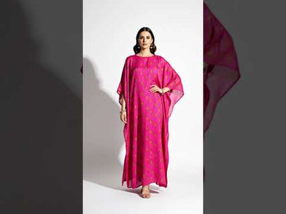 Hot Pink Silk Kaftan