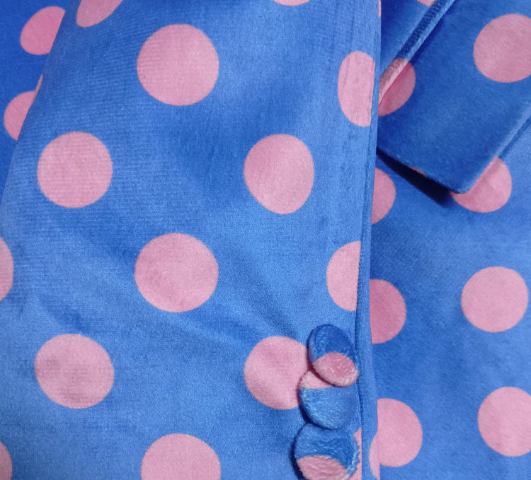 Polka Dot Velvet Power Suit