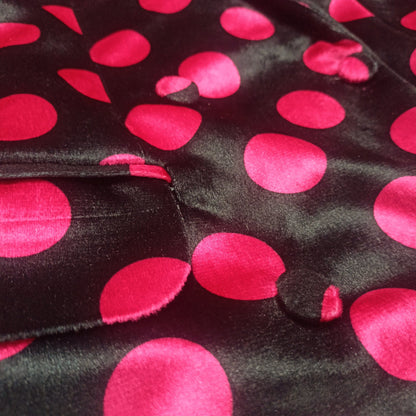 Polka Dot on Black - Double-Breasted Blazer