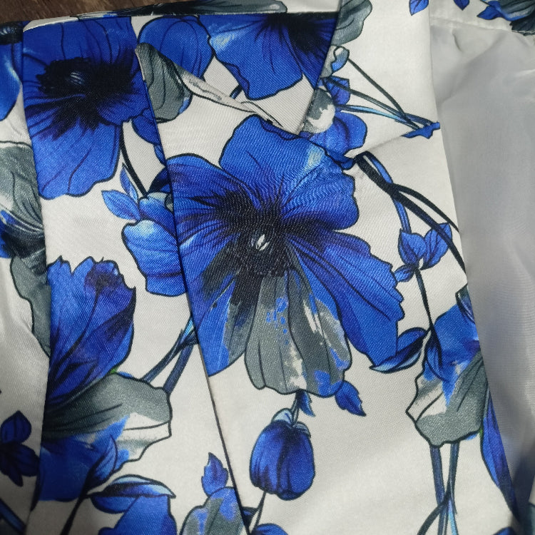 Blue Floral Printed Pantsuit