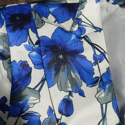 Blue Floral Printed Pantsuit
