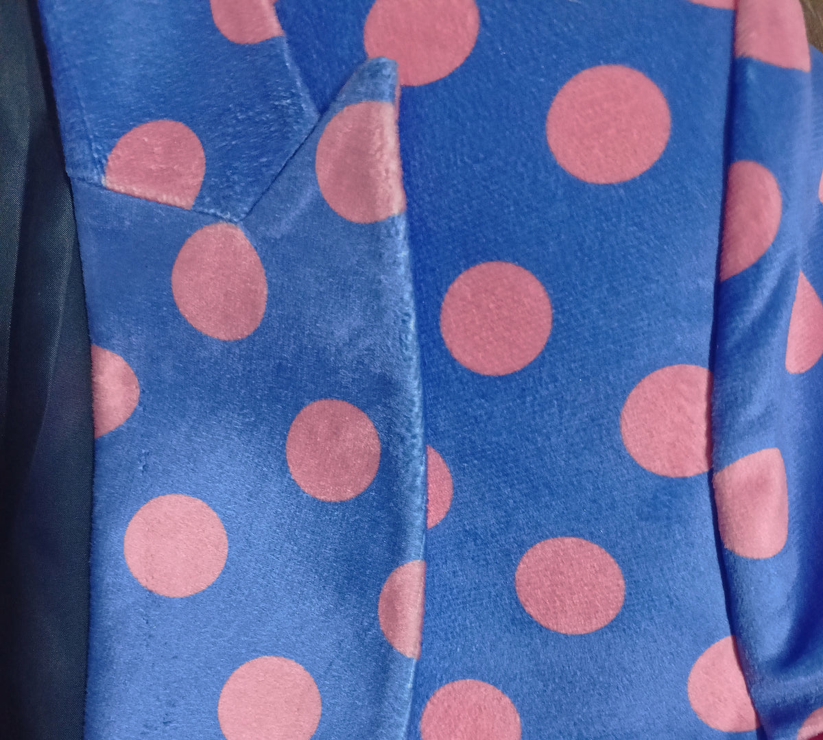 Polka Dot Velvet Power Suit